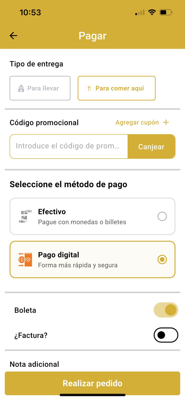 Captura de la app